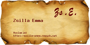 Zsilla Emma névjegykártya